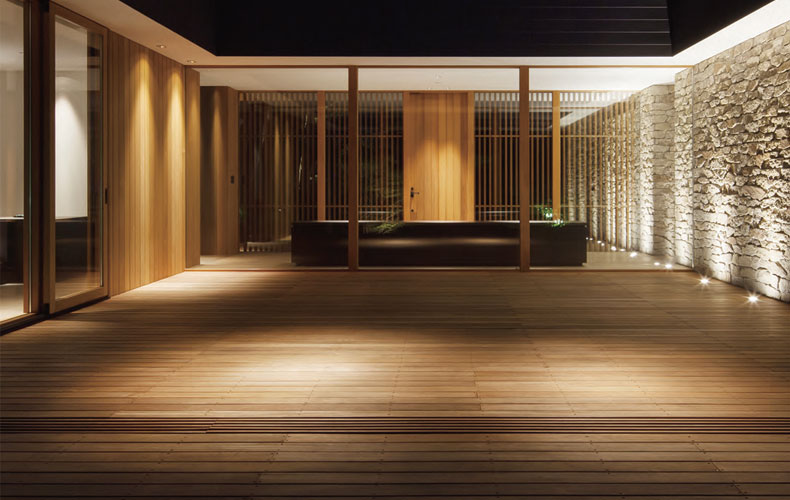 アド・リサイクルウッドデッキ無垢22 ブラウン｜ウッドデッキの通販