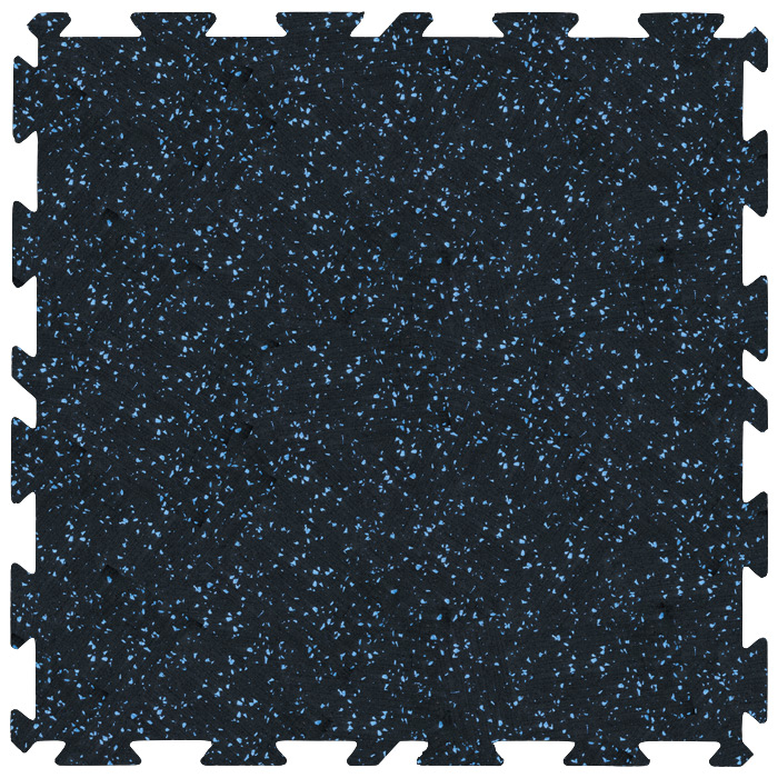 スポーツラバーフロア インターロック ソリッドタイプ ブルー｜ビニル