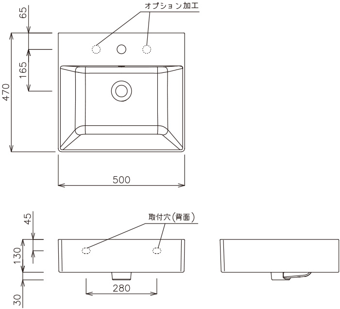 クーベX500 光沢｜洗面ボウル（洗面器）の通販｜アドヴァングループ
