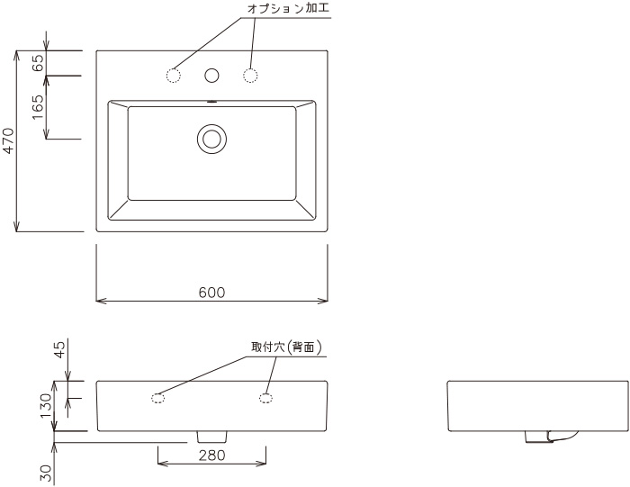 クーベX 600 光沢｜洗面ボウル（洗面器）の通販｜アドヴァングループ