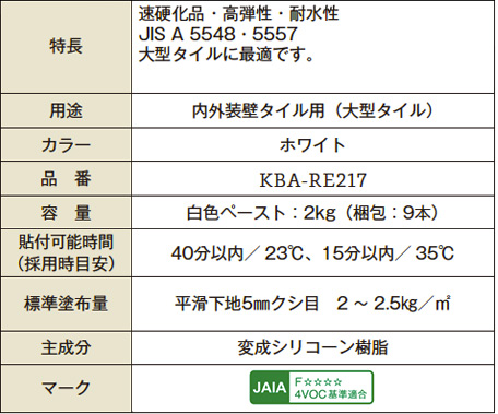 セメダイン タイルエースF （ホワイト） MP2kg ×9本