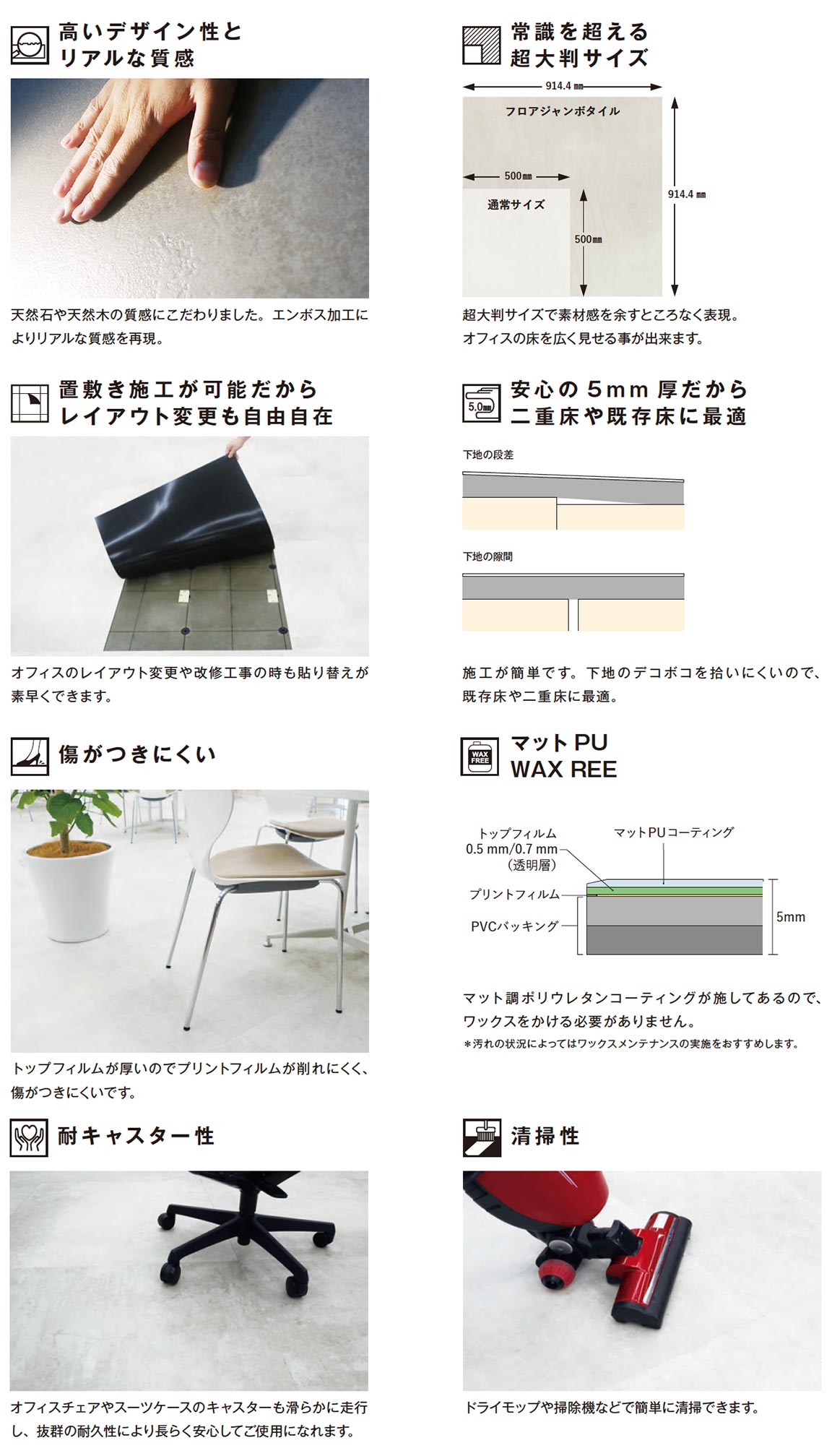 ライムズP FAタイプ ホワイト｜ビニル床材・機能性床材の通販